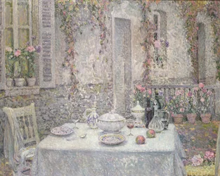 Valkoinen pöytäliina